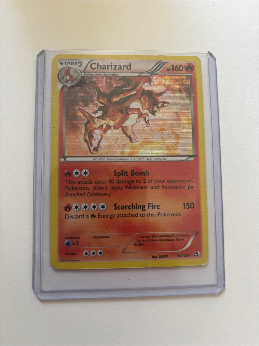 Charizard Legendary Treasures 19/113 holo